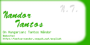 nandor tantos business card